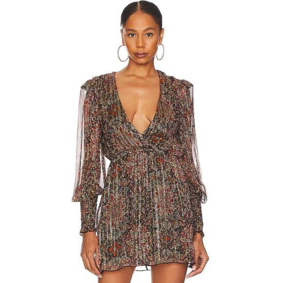 House of Harlow 1960 x REVOLVE Sumner Metallic Mini Dress NWOT Size Medi… - Picture 1 of 3